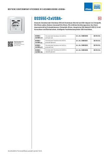 Eltako Einsatz Schutzkontakt-Steckdose Polarweiß, Reinweiß (RAL 9010) 30055892 von Eltako