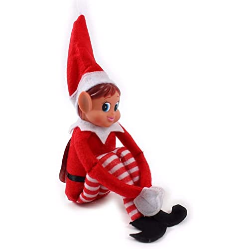 Elves Behavin Badly Elfe 30,5 cm (12 Zoll), flexibel, mit Vinylkopf, Weihnachtszubehör (Elfenmädchen, Rot) von Elves Behavin' Badly