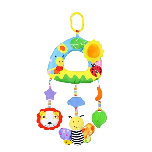 Baby Hängende Rasselspielzeug,Musikalisches Baby Hanging Spielzeug Baby Kinderwagen Pushair Spielzeug,Kinderwagenspielzeug für Babys 0-12 Monate Mädchen Jungen Geburtstag Geschenke (Honigbiene) von Embhlitfe