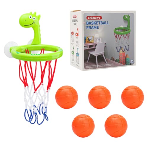 Bad Basketball Hoop,6 Pcs Badespielzeug Mini Basketballkorb mit 5 Bällen,Badewannenspielzeug Kleinkindbadspielzeug für mehr als 3 Jahre Jungen Mädchen Kinder Geburtstag Geschenke (Grün) von Embhlitfe