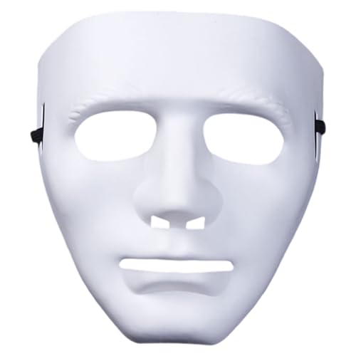 Embhlitfe Halloween Weiße Masken,Halloween Masken Halloween Vollgesichtsmaske Halloween Ghostface Maske,DIY Hip Hop Maske für Männer Rollenspiele Halloween Party Masken Requisiten Zubehör (A) von Embhlitfe