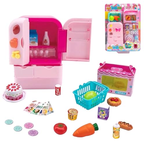 Spielküche Zubehör Set mit Kühlschrank, Lebensmittel und Einkaufskorb Rollenspiel Spielzeug Lernspielzeug aus für Mädchen Jungen ab 3 Jahren Spielküche Zubehör Set mit Kühlschrank, Lebensmittel und Einkaufskorb Rollenspiel Spielzeug Lernspielzeug aus für Mädchen Jungen ab 3 Jahren von Embhlitfe