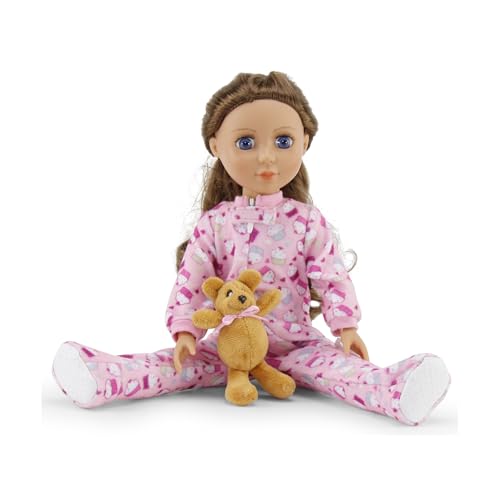 Emily Rose 35,6 cm großer Puppen-Puppen-Pyjama mit Fuß, 35,6 cm, kompatibel mit harten 35,6 cm großen Puppen wie American Girl Wellie Wishers von Emily Rose