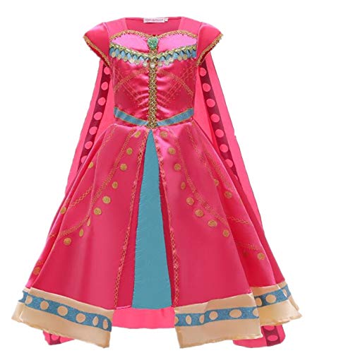 Emin Aladdin Kostüm Mädchen Jasmin Kleid Prinzessin Kostüm Bauchtanz Weihnachten Halloween Verkleidung Karneval Party Outfit Größe von Emin