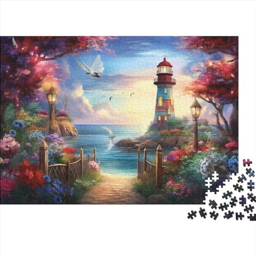 Leuchttürme an der Küste300 Teile Puzzles Für Erwachsene Teenager Stress Abbauen Familien Kunstpuzzle-300 Teile Puzzle Kinder Lernspiel Spielzeug Geschenk von Eminyntia