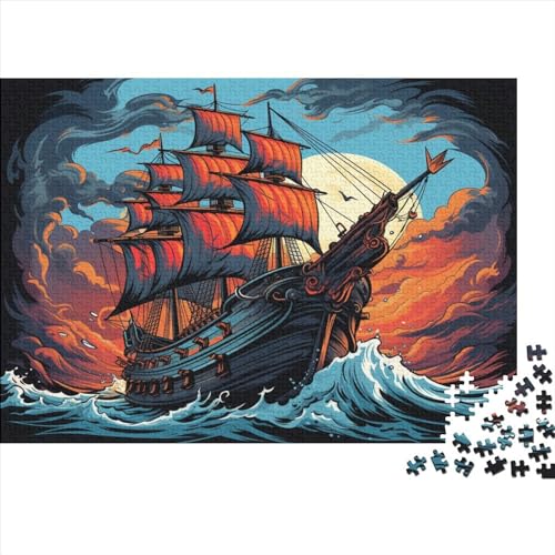 Segelboot Schiff 300 Teile Puzzles Für Erwachsene Teenager Stress Abbauen Familien - Fantastisch Puzzlespiel 1000-teiliges Puzzle Kinder Lernspiel Spielzeug Geschenk von Eminyntia