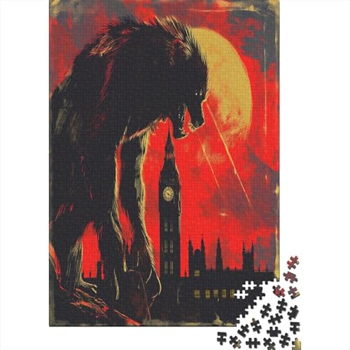 Wolf Puzzlespiel 1000 Teile Puzzles Für Erwachsene Lernspiel Herausforderung Spielzeug 1000 Teile Puzzles Für Erwachsene Kinder Erwachsenen Puzzlespiel Puzzel 1000pcs (75x50cm) von Eminyntia