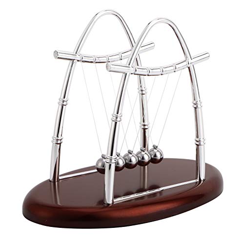 Emoshayoga Newton Pendel, Spiel Kugelstoßpendel Newtons Cradle Balance Ball Perpetual Motion Instrument Classic Newtons Wiege Klassisches Physikalisches Pendelspielzeug Deko von Emoshayoga