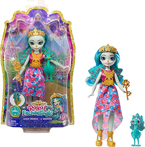 Enchantimals GYJ14 - Royals Königin Unity Puppe (20,3 cm groß) und Stepper-Einhornfigur, Spielzeug ab 4 Jahren von Enchantimals