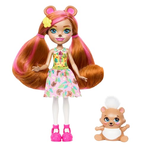 Enchantimals Puppen, Puppe und Tierfreund-Figur, kleine Puppe mit abnehmbarem Rock und Zubehör, Geschenk für Kinder, HTP81 von Enchantimals