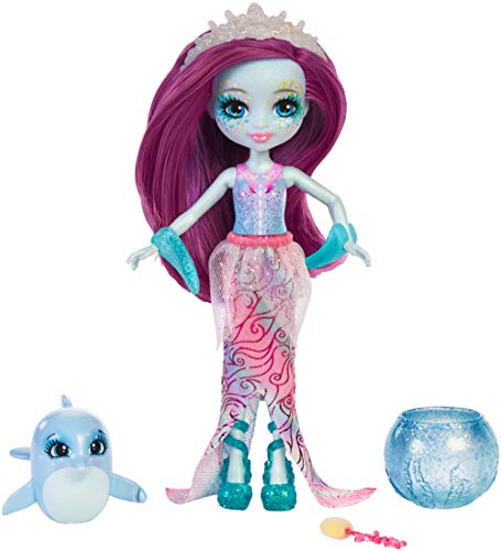 Mattel Enchantimals FKV55 Delfinmädchen Dolce Dolphin mit Farbwechsel, Puppe von Enchantimals