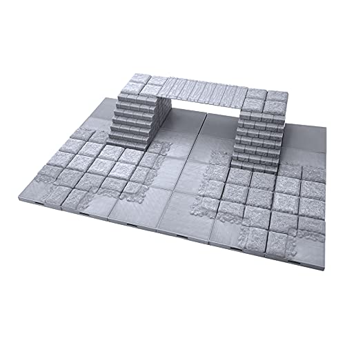 EnderToys Locking Dungeon Tiles – Brücke über Lava, Geländelandschaft, Tischplatte, 28 mm Miniaturen, Rollenspiel, 3D-Druck, lackierbar von EnderToys