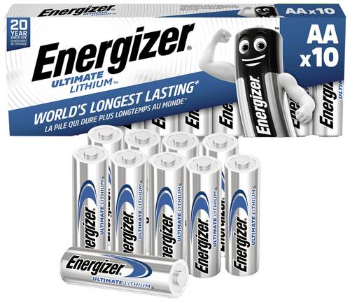 Energizer Ultimate FR6 Mignon (AA)-Batterie Lithium 3000 mAh 1.5V 10St. von Energizer