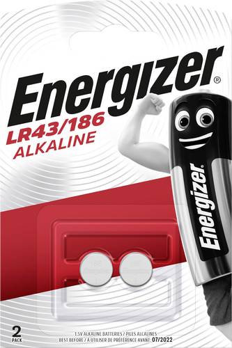 Energizer Knopfzelle LR 43 1.5V 2 St. 123 mAh Alkali-Mangan AG12 von Energizer