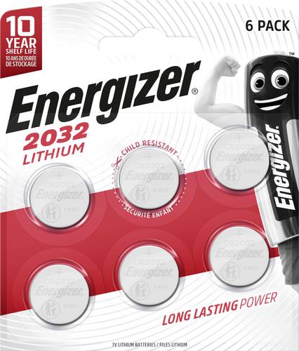 Energizer Knopfzelle CR 2032 3V 6 St. 240 mAh Lithium CR2032 von Energizer