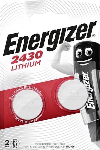 Energizer Knopfzelle CR 2430 3V 2 St. 290 mAh Lithium CR2430 von Energizer