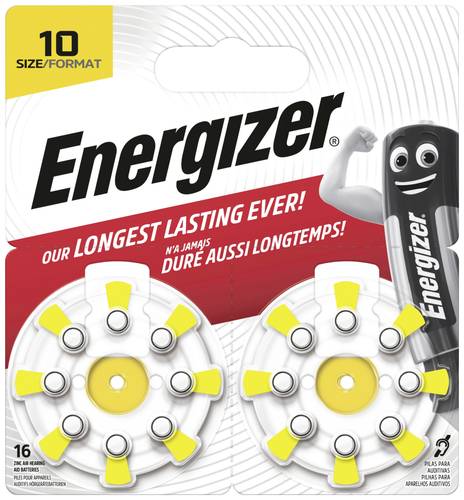 Energizer Knopfzelle ZA 10 1.45V 16 St. Zink-Luft ENR EZ Turn & Lock (10) von Energizer