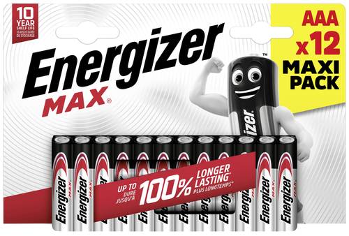 Energizer Max Micro (AAA)-Batterie Alkali-Mangan 1.5V 12St. von Energizer