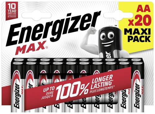 Energizer Max Mignon (AA)-Batterie Alkali-Mangan 1.5V 20St. von Energizer