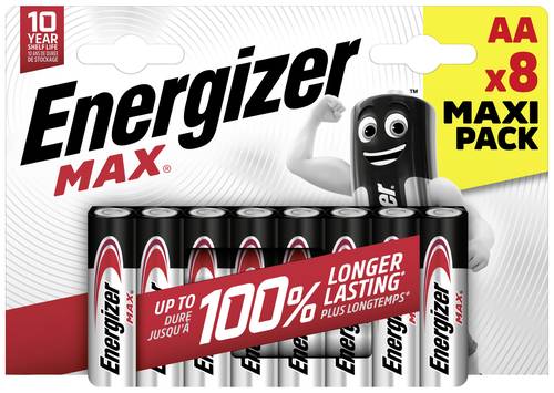 Energizer Max Mignon (AA)-Batterie Alkali-Mangan 1.5V 8St. von Energizer