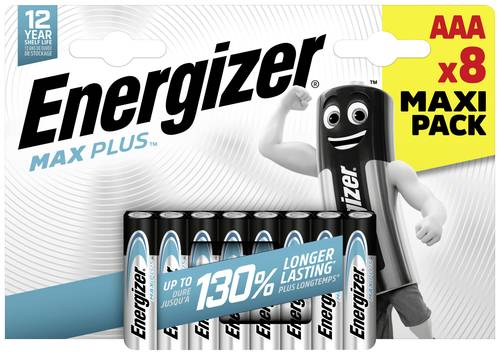 Energizer Max Plus Micro (AAA)-Batterie Alkali-Mangan 1.5V 8St. von Energizer