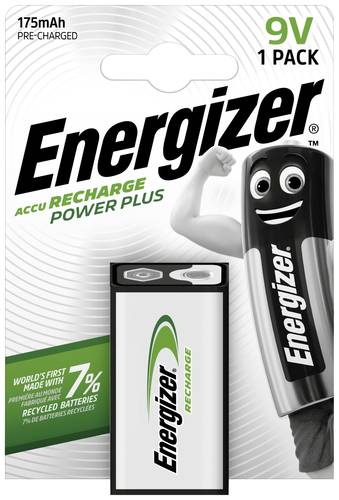 Energizer Power Plus 6LR61 9V Block-Akku NiMH 175 mAh 8.4V 1St. von Energizer