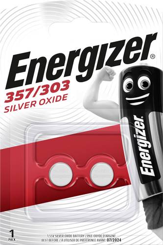 Energizer Knopfzelle 357 1.55V 2 St. 150 mAh Silberoxid SR44 von Energizer