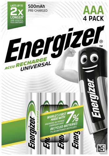 Energizer Universal HR03 Micro (AAA)-Akku NiMH 500 mAh 1.2V 4St. von Energizer