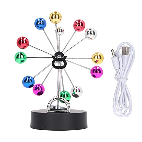 Enforose Perpetual Motion Machine Riesenrad Balance Schreibtisch Spielzeug, USB-Batterie Dual-Use Riesenrad Balance, Balance Bälle Büro Schreibtisch Ornament Heim Dekoration von Enforose