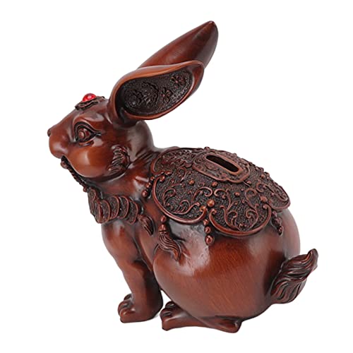 Enforose Rabbit Figurine Money Saving Pot Pretty Shape Applicable to Bedroom Tabletop Decor Resin Material von Enforose