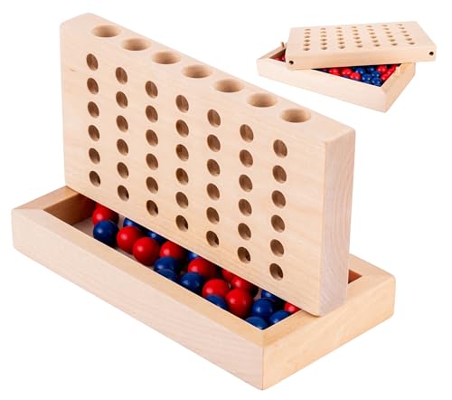 Engelhart - 340925 – 4 in Einer Reihe – Kleines Reisespiel aus Holz – Strategiespiel – ab 6 Jahren Engelhart - 340925 – 4 in Einer Reihe – Kleines Reisespiel aus Holz – Strategiespiel – ab 6 Jahren von Engelhart