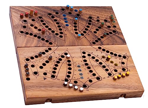 Engelhart – 350260- Tock-Spiel in Holzbox – kanadisches Brettspiel – Holzspiel von 2 bis 6 Spielern – 12,6X 25,8 x 4,5 cm von Engelhart