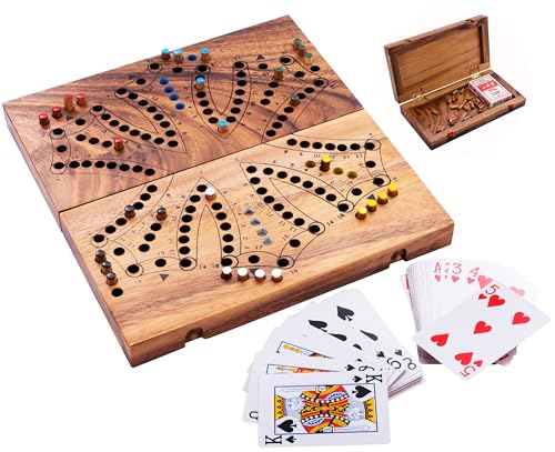 Engelhart – 350260- Tock-Spiel in Holzbox – kanadisches Brettspiel – Holzspiel von 2 bis 6 Spielern – 12,6X 25,8 x 4,5 cm von Engelhart