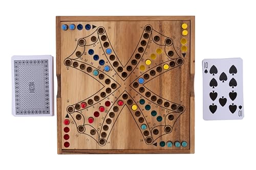 Engelhart - 350262 - Ökologisches Tock Spiel im Holz-Koffer - Ideal für unterwegs - 4 Spieler - Spielverlauf mit Karten - Ab 6 Jahren - Lustiges und strategisches Gesellschaftsspiel aus Holz Engelhart - 350262 - Ökologisches Tock Spiel im Holz-Koffer - Ideal für unterwegs - 4 Spieler - Spielverlauf mit Karten - Ab 6 Jahren - Lustiges und strategisches Gesellschaftsspiel aus Holz von Engelhart