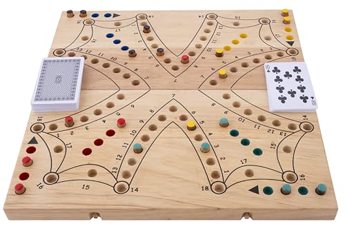 Engelhart – 350263 - XL Tock Spiel aus Holz - 4 Spieler - Klappbarer Koffer aus Hevea-Holz - Traditionelles kanadisches Gesellschaftsspiel - Spielverlauf mit Karten – 2 bis 4 Spieler - Ab 6 Jahren Engelhart – 350263 - XL Tock Spiel aus Holz - 4 Spieler - Klappbarer Koffer aus Hevea-Holz - Traditionelles kanadisches Gesellschaftsspiel - Spielverlauf mit Karten – 2 bis 4 Spieler - Ab 6 Jahren von Engelhart