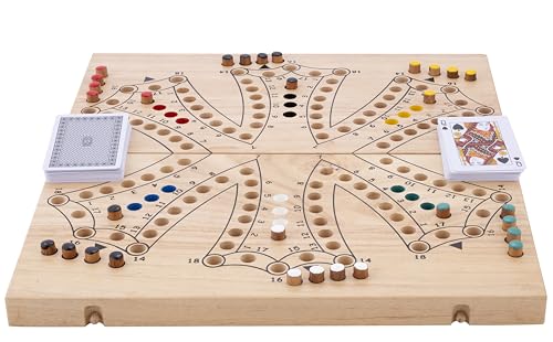 Engelhart – 350264 - XL Tock Spiel aus Holz - 6 Spieler - Klappbarer Koffer aus Hevea-Holz - Traditionelles kanadisches Gesellschaftsspiel - Spielverlauf mit Karten – 2 bis 6 Spieler - Ab 6 Jahren Engelhart – 350264 - XL Tock Spiel aus Holz - 6 Spieler - Klappbarer Koffer aus Hevea-Holz - Traditionelles kanadisches Gesellschaftsspiel - Spielverlauf mit Karten – 2 bis 6 Spieler - Ab 6 Jahren von Engelhart