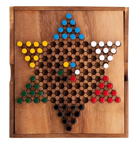 Engelhart – 350300- Chinesische Dame in Holzbox – Brettspiel für 2-6 Spieler – ab 7 Jahre – Umweltfreundliches Spiel – 13 x 14,3 x 3 cm von Engelhart