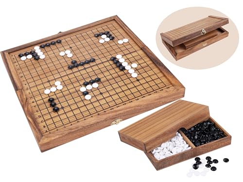 Engelhart – 350360- Go-Spiel aus Holz – Gesellschaftsspiel – Denk- und Strategiespiel – Ökologisches Holzspiel – ab 8 Jahren – 31 x 31 x 2,5 cm von Engelhart