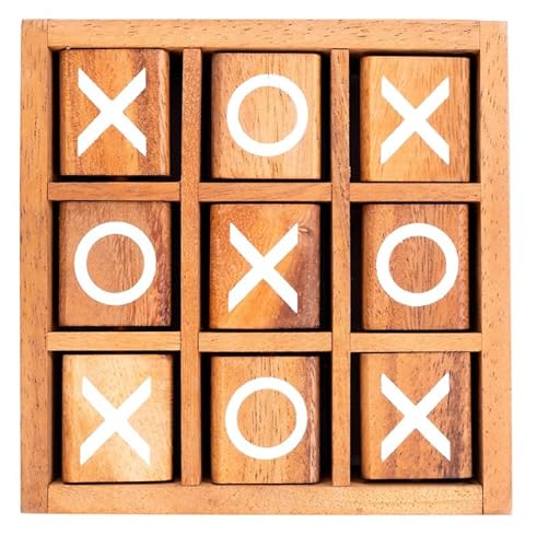 Engelhart – 350380- Holz Tic Tac Toe, XO Game – Logikspiel – Familienspiel – ökologisch – 14 cm x 14 cm x 4 cm von Engelhart