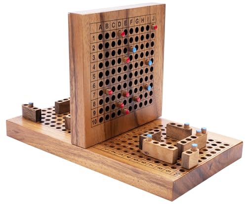 Engelhart - 350430 - Schiffe Versenken aus Holz - Traditionelles ökologisches Holzspiel - Strategiespiel - Brettspiel Engelhart - 350430 - Schiffe Versenken aus Holz - Traditionelles ökologisches Holzspiel - Strategiespiel - Brettspiel von Engelhart