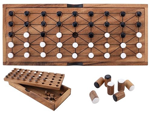 Engelhart - 350510 - Fanorona Spielkasten aus langlebigem Holz - Strategiespiel - 2 Spieler - Aufbewahrungsbox für Spielfiguren und mehrsprachige Spielregeln - Ab 6 Jahren Engelhart - 350510 - Fanorona Spielkasten aus langlebigem Holz - Strategiespiel - 2 Spieler - Aufbewahrungsbox für Spielfiguren und mehrsprachige Spielregeln - Ab 6 Jahren von Engelhart