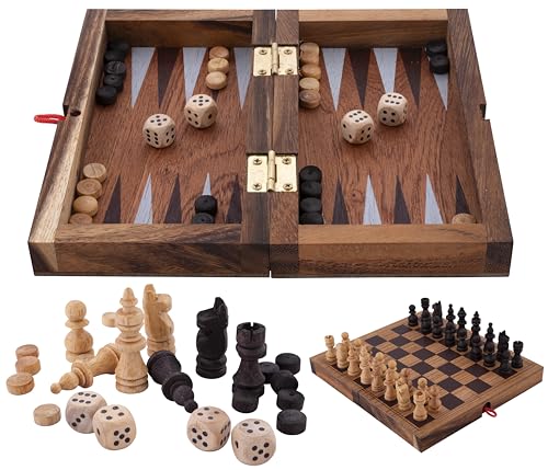Engelhart – 350520 – 2-in-1 Schach- & Backgammon-Reiseset 30 cm – Klappbares Holzbrett – Figuren & Spielregeln Inklusive – Ab 6 Jahren Engelhart – 350520 – 2-in-1 Schach- & Backgammon-Reiseset 30 cm – Klappbares Holzbrett – Figuren & Spielregeln Inklusive – Ab 6 Jahren von Engelhart
