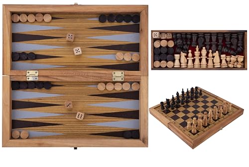 Engelhart - 350522-2-in-1 Großes Schach- & Backgammon-Spiel aus Holz mit Notation 40 cm – Klappbares Brettspiel – Inklusive Spielsteine & Regeln – Ab 6 Jahren Engelhart - 350522-2-in-1 Großes Schach- & Backgammon-Spiel aus Holz mit Notation 40 cm – Klappbares Brettspiel – Inklusive Spielsteine & Regeln – Ab 6 Jahren von Engelhart