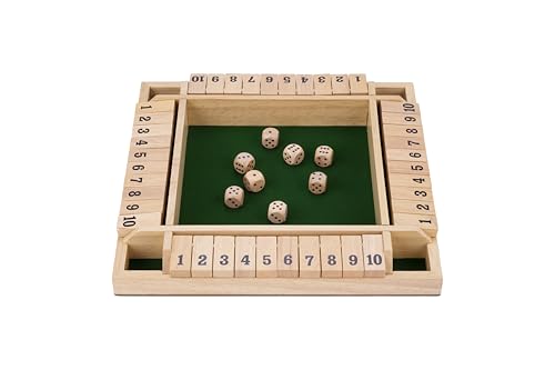 Engelhart - Shut The Box, Für 2-4 Spieler - Schließen Sie die Box Holzspiel - Brettspiele Aus Holz - Holzspiele Engelhart - Shut The Box, Für 2-4 Spieler - Schließen Sie die Box Holzspiel - Brettspiele Aus Holz - Holzspiele von Engelhart