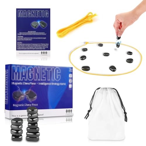 EnixwH Magnetisches Schachspiel, Lustiges Tisch Magnetspiel, Magnet Schach, Tragbares Magnet Spiel Kinder, Multiplayer Strategie Magnetic Spiel für Camping Familientreffen Partyspiele Reise von EnixwH