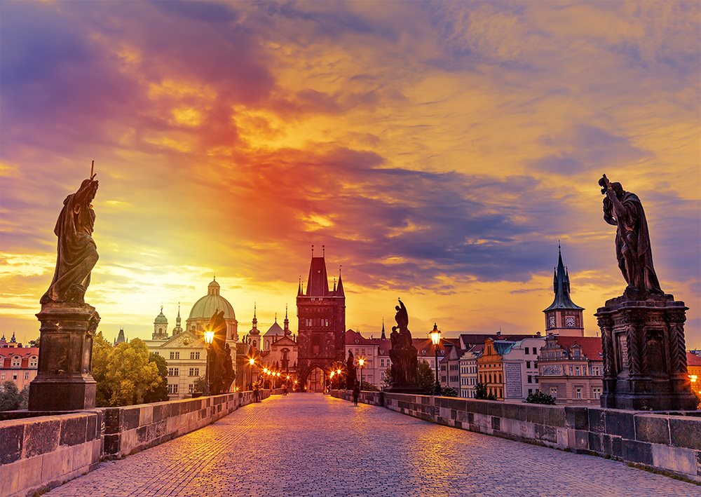 Enjoy Puzzle Charles Bridge at Sunset, Prague 1000 Teile Puzzle Enjoy-Puzzle-1284 von Enjoy Puzzle