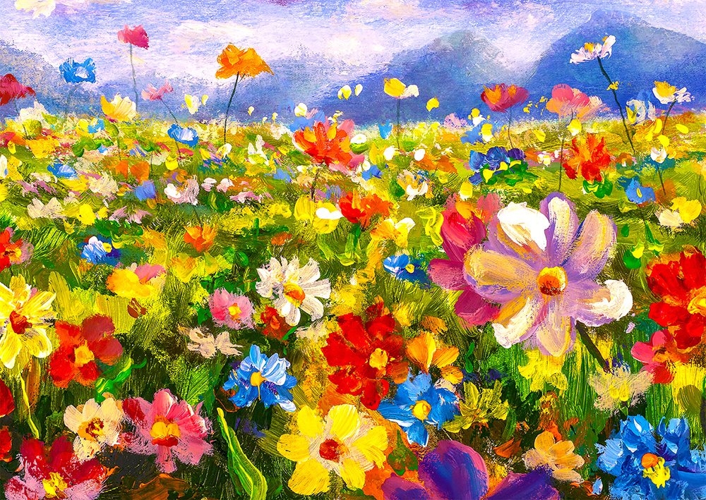 Enjoy Puzzle Colorful Flower Meadow 1000 Teile Puzzle Enjoy-Puzzle-1341 von Enjoy Puzzle