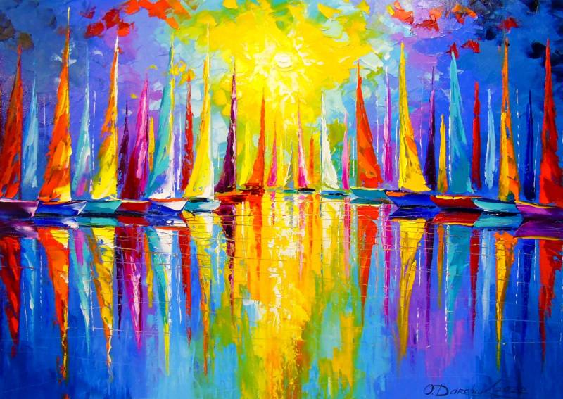 Enjoy Puzzle Rainbow Sailboats 1000 Teile Puzzle Enjoy-Puzzle-1732 von Enjoy Puzzle