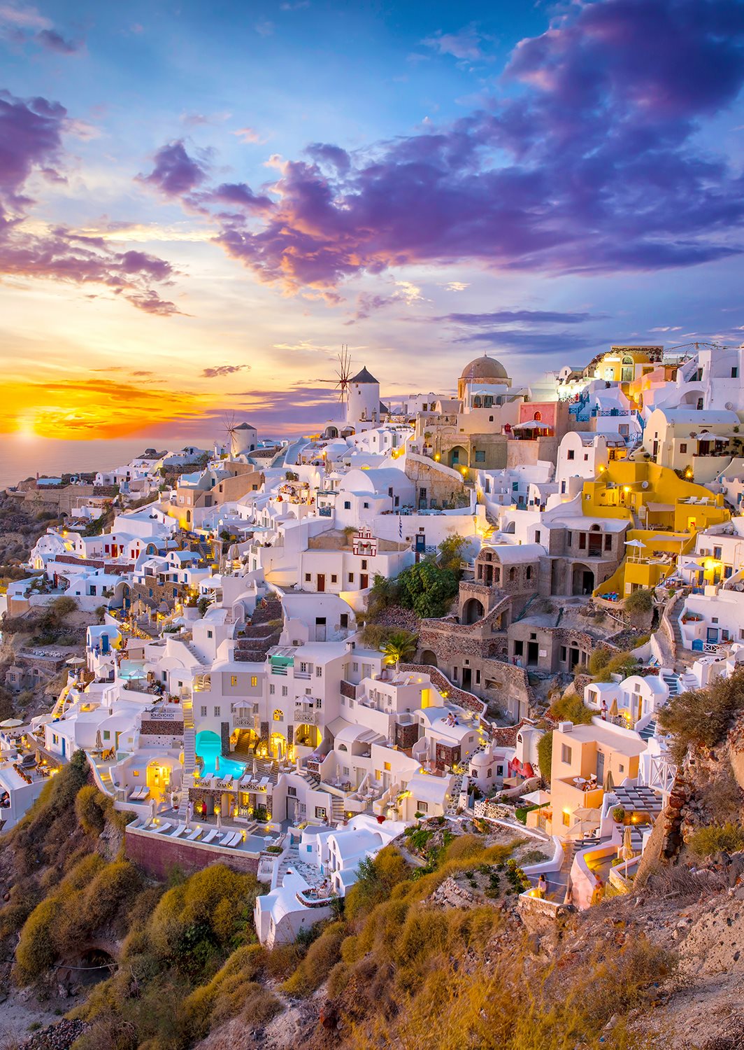 Enjoy Puzzle Sunset over Santorini 1000 Teile Puzzle Enjoy-Puzzle-1260 von Enjoy Puzzle