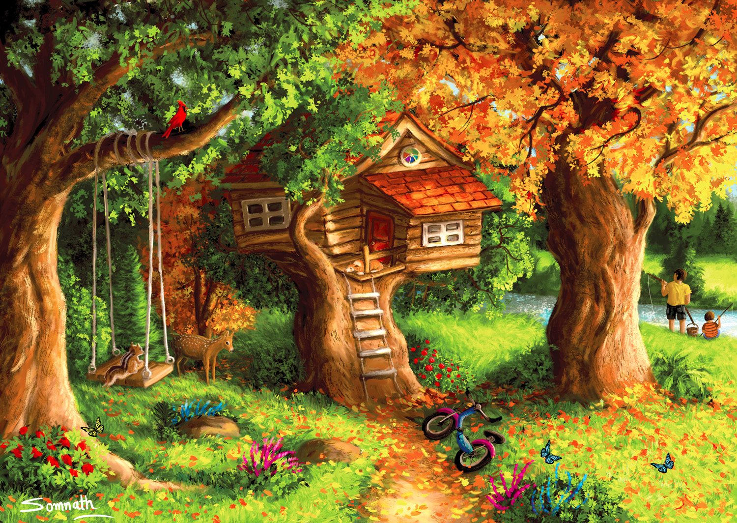 Enjoy Puzzle Tree House 1000 Teile Puzzle Enjoy-Puzzle-1934 von Enjoy Puzzle